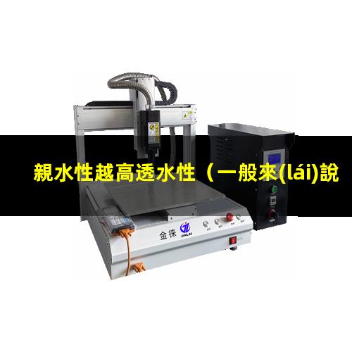 親水性越高透水性
